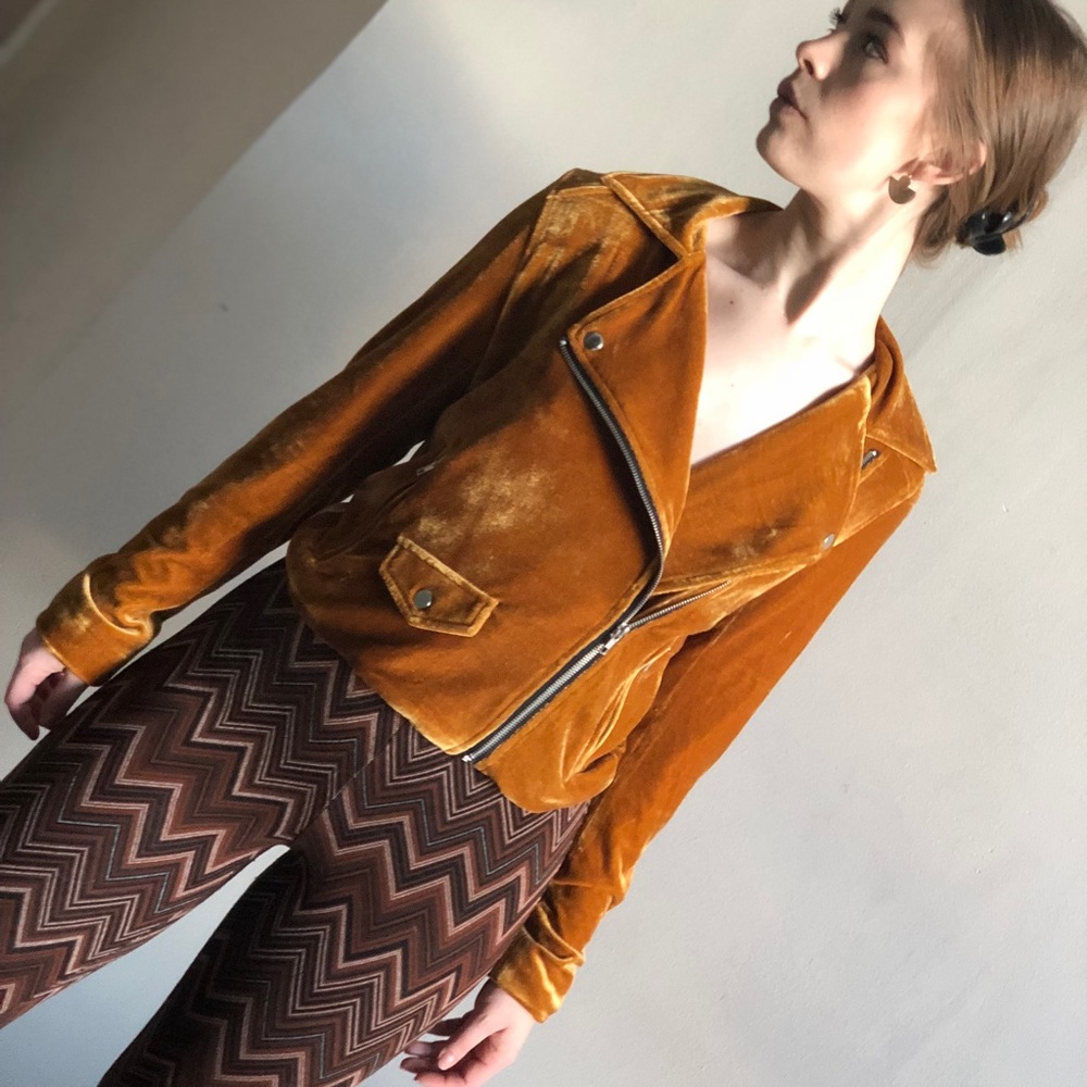 GOLD velvet jacket- never worn!